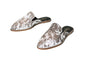 Abby Cowhide Mules – Hair-on Hide – Size 12 – Side View