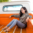 agnes cowhide slides for summer