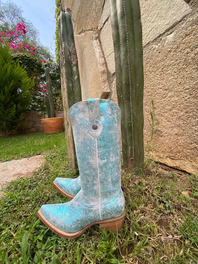 Dakota Metallic Turquoise Edition – Pointed Toe - Stiefeld Boots