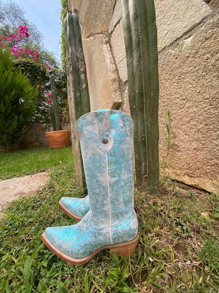 Dakota Metallic Turquoise Edition – Pointed Toe - Stiefeld Boots
