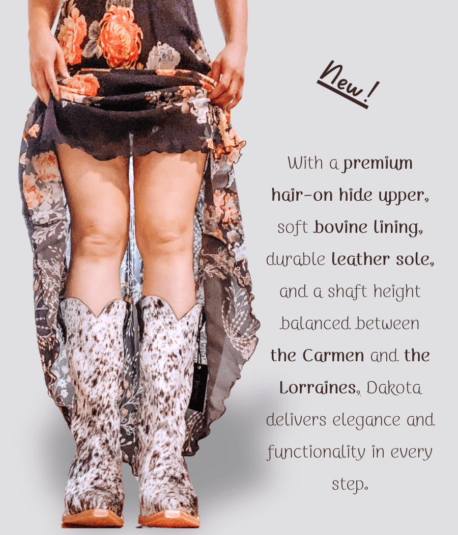 Dakota Cowhide Tall Boots for women