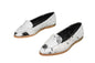 Gretta Cowhide Loafers – Hair-on Hide Almond Toe Western Loafers – Size 7
