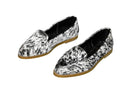 Gretta Cowhide Loafers – Hair-on Hide Almond Toe Western Loafers – Size 9