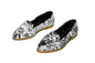 Gretta Cowhide Loafers – Hair-on Hide Almond Toe Western Loafers – Size 9