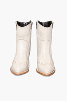 Jolene High Heel Boots – Pearl White Crackled Leather - Stiefeld Boots
