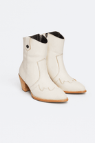 Jolene High Heel Boots – Pearl White Crackled Leather - Stiefeld Boots