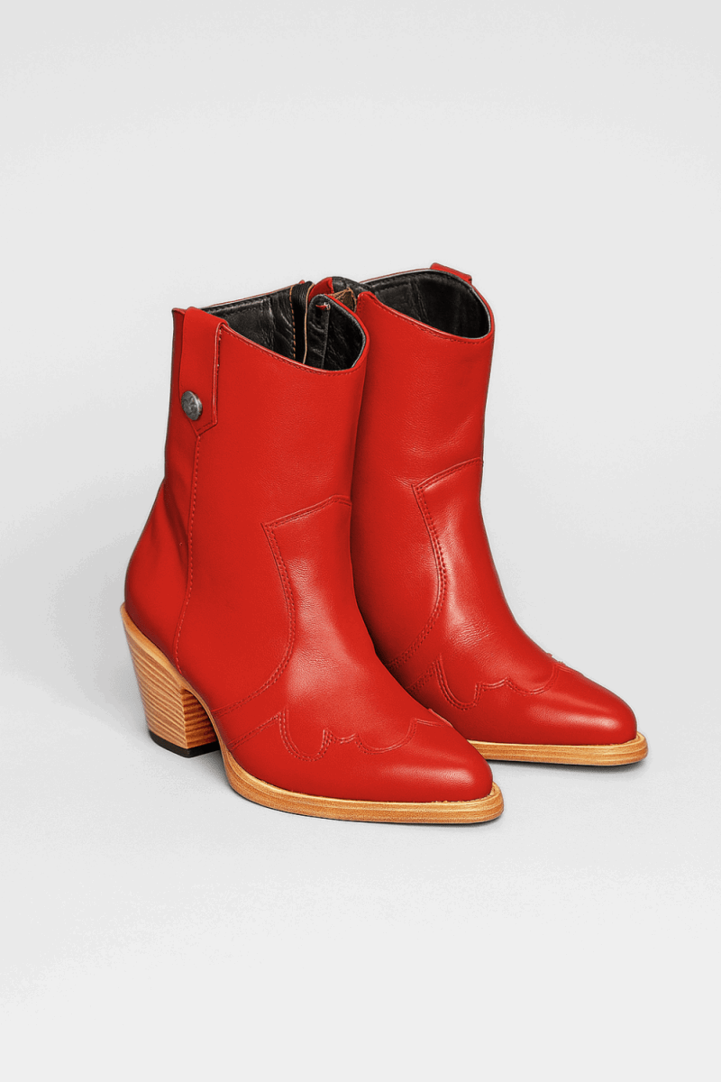 Jolene High Heel Boots – Rodeo Red Leather - Stiefeld Boots