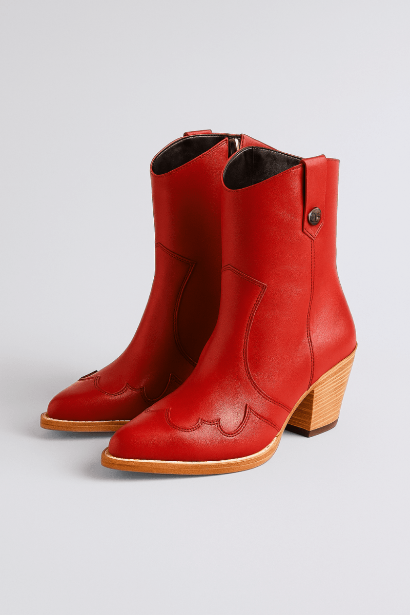 Jolene High Heel Boots – Rodeo Red Leather - Stiefeld Boots
