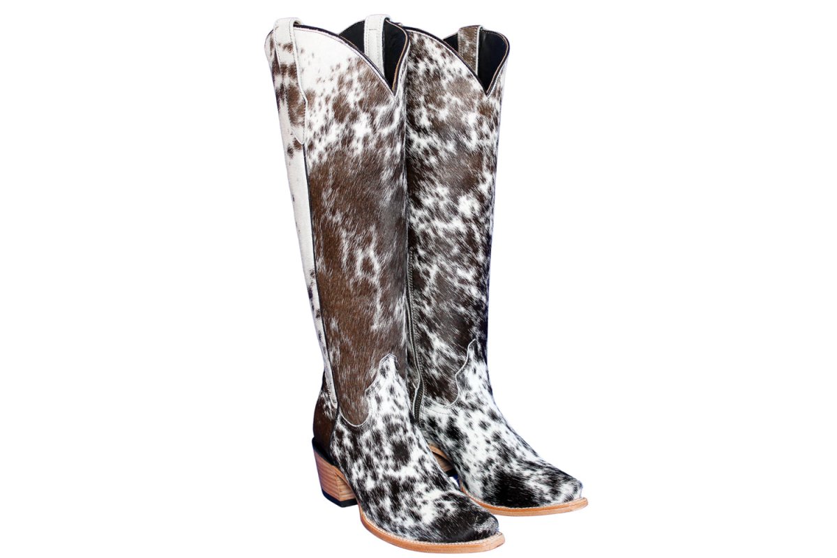 Lorraine Knee - High Cowhide Boots – Tricolor - Stiefeld Boots