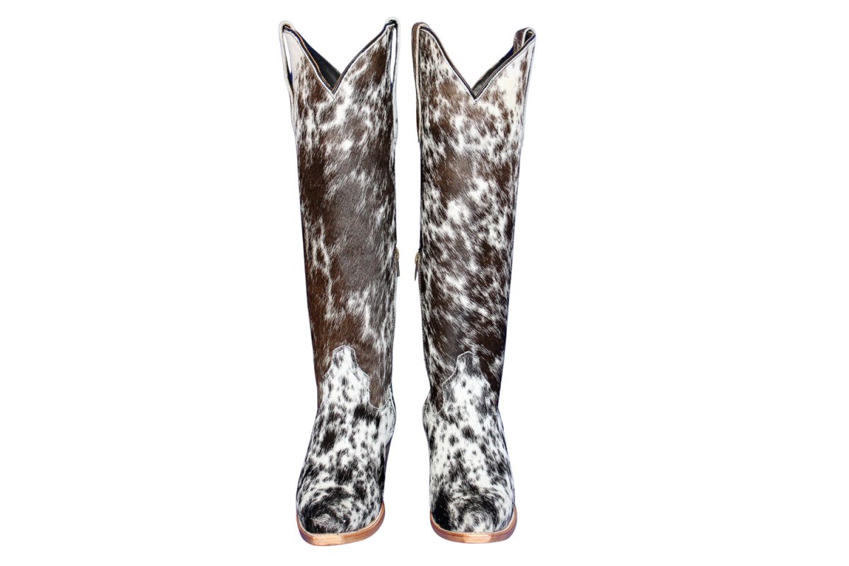 Lorraine Knee - High Cowhide Boots – Tricolor - Stiefeld Boots