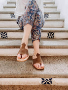 Luciana Leather Sandals – Brown - Stiefeld Boots