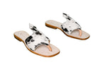 Handmade Western cowhide flip flops for women – size 7