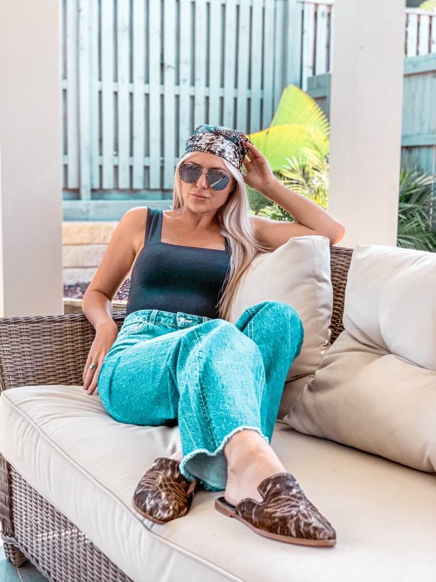 Premium slip-on mules hair-on-hide cowhide shoes