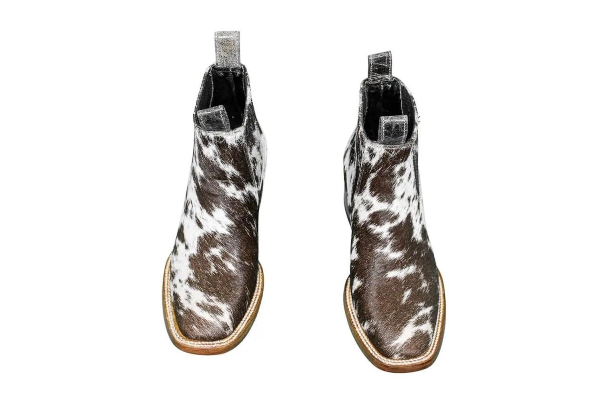 Aurora Cowhide Boots – Size 7 – Handmade Western Boots for Women