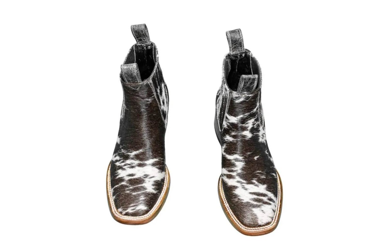 Aurora Cowhide Boots – Size 7 – Handmade Western Boots for Women