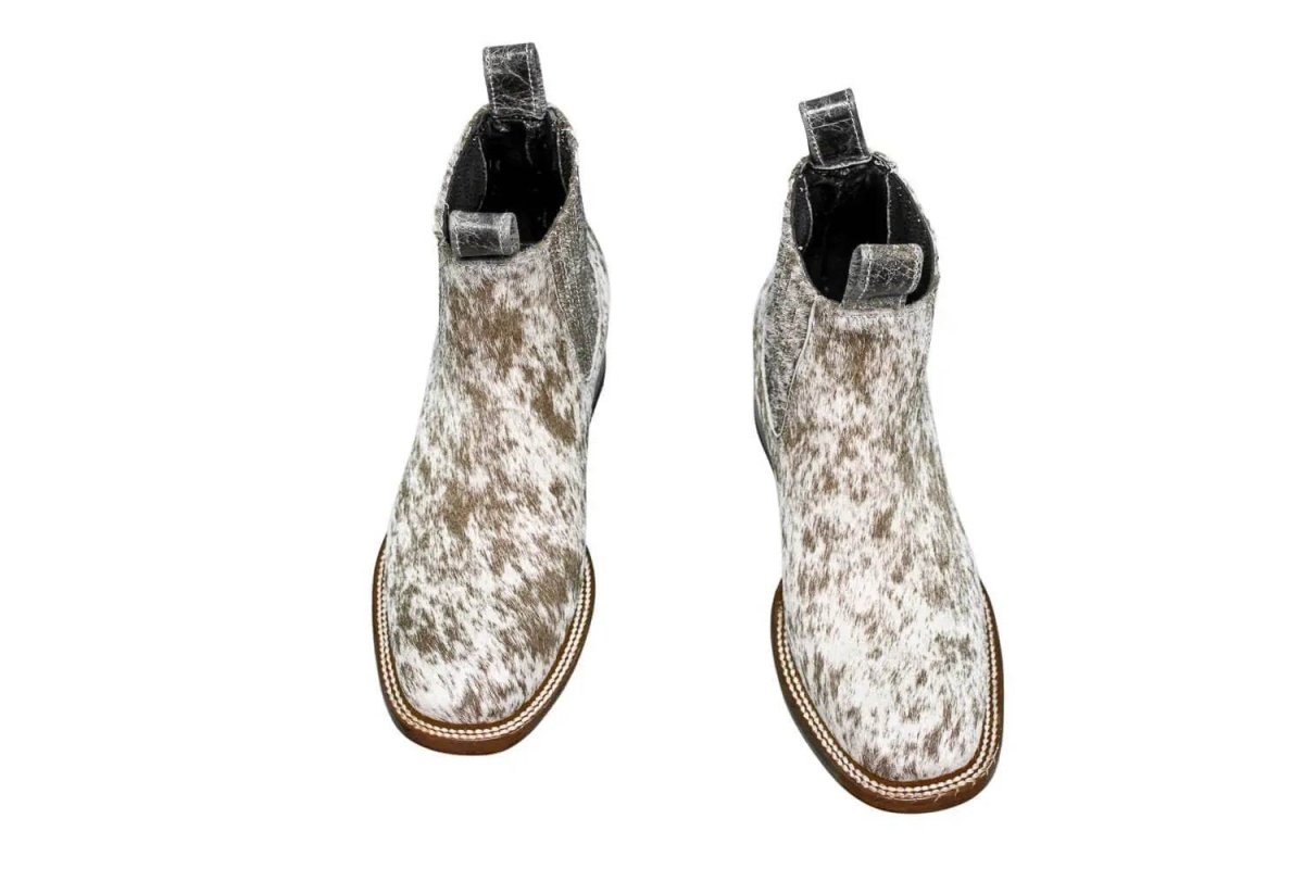 Aurora Cowhide Boots – Size 7 – Handmade Western Boots for Women