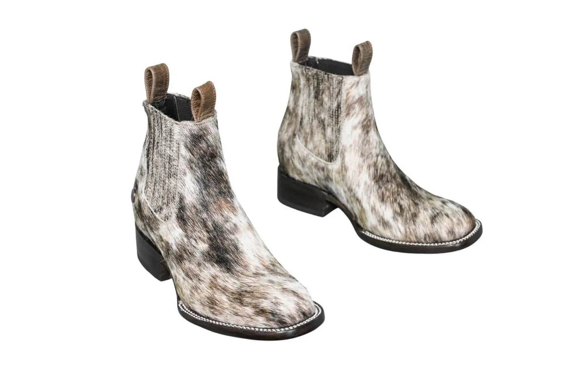 Aurora Cowhide Boots – Size 7 – Handmade Western Boots for Women