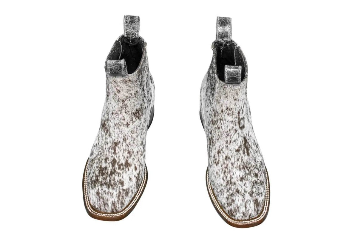 Aurora Cowhide Boots – Size 8 – Handmade Western Boots for Women