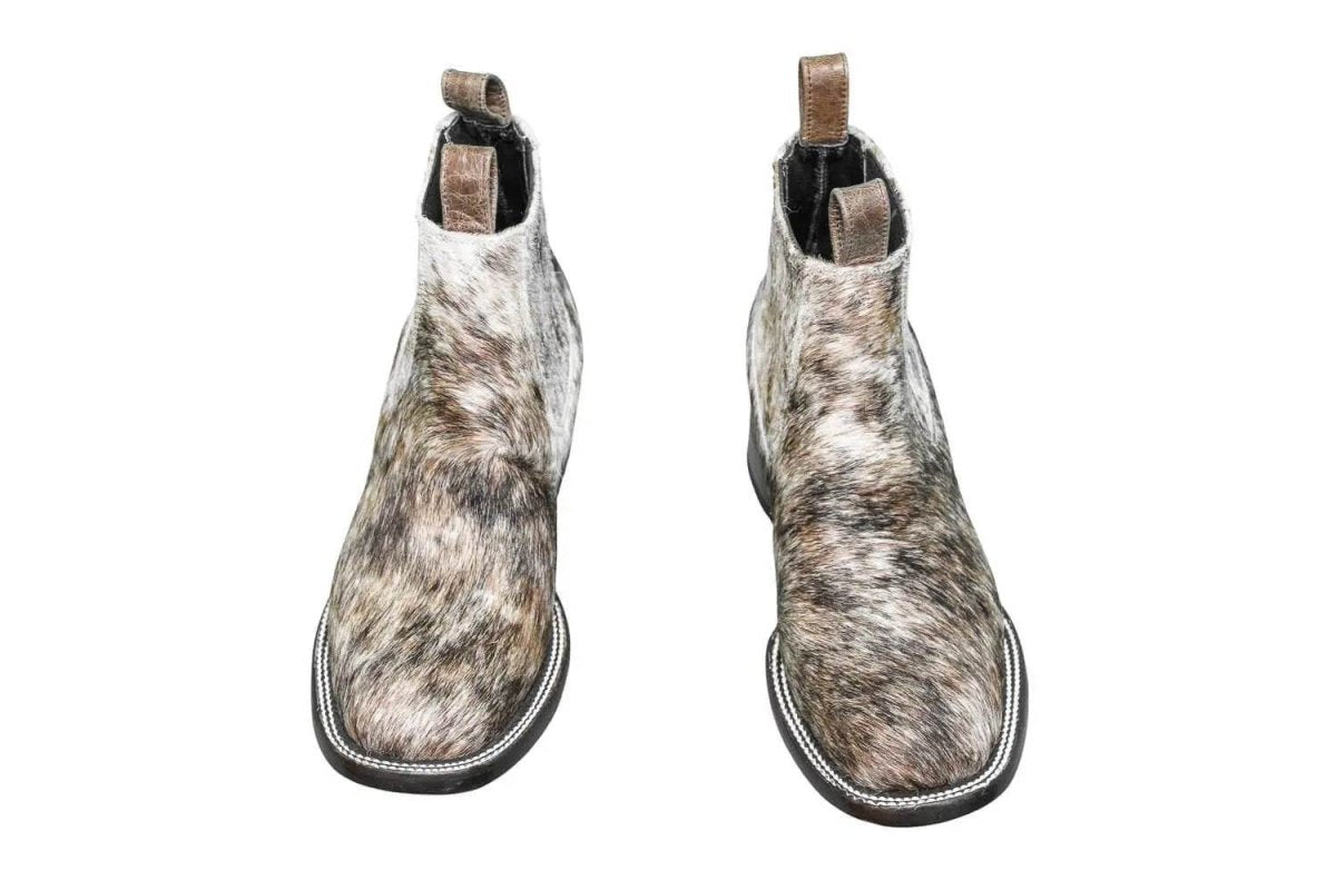 Aurora Cowhide Boots – Size 8 – Handmade Western Boots for Women