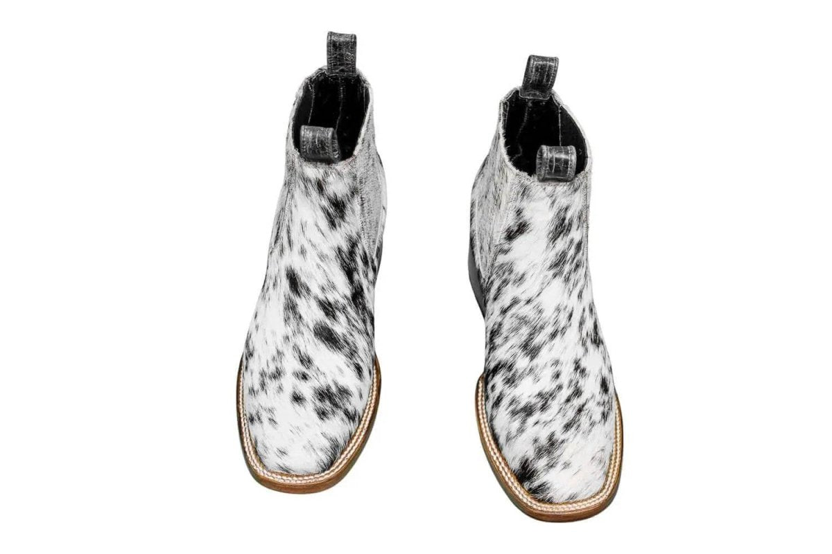 Aurora Cowhide Boots – Size 8 – Handmade Western Boots for Women