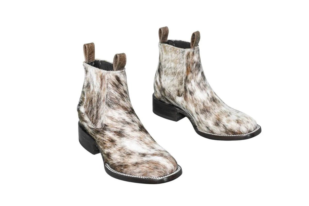 Aurora Cowhide Boots – Size 8 – Handmade Western Boots for Women