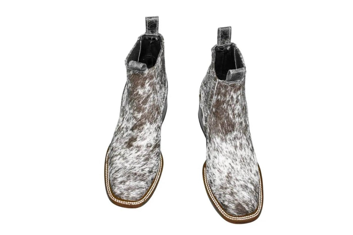 Aurora Cowhide Boots – Size 8 – Handmade Western Boots for Women