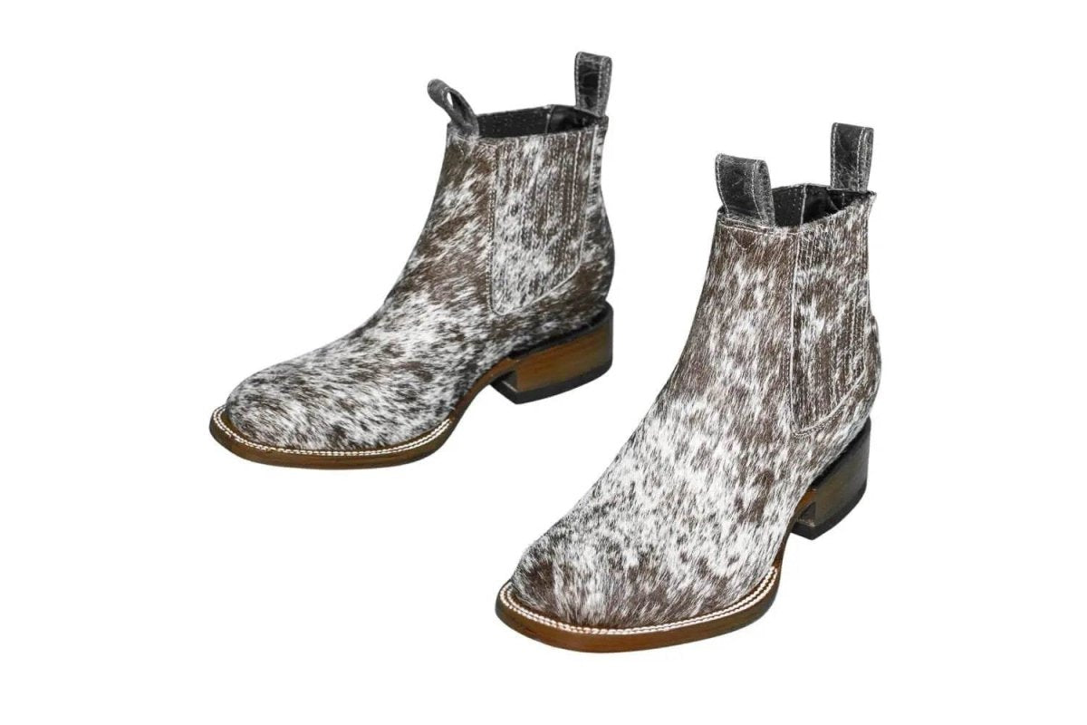 Aurora Cowhide Boots – Size 8 – Handmade Western Boots for Women