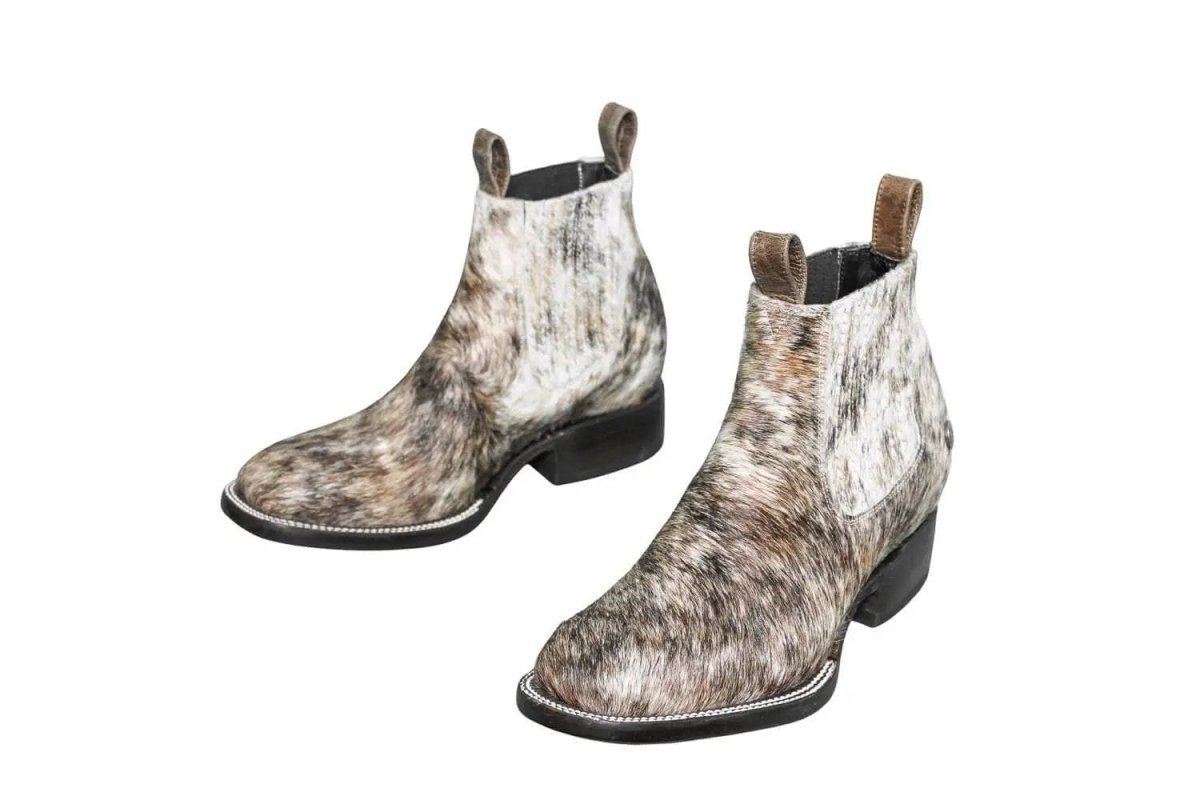 Aurora Cowhide Boots – Size 8 – Handmade Western Boots for Women