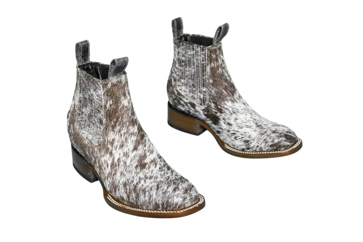 Aurora Cowhide Boots – Size 8 – Handmade Western Boots for Women