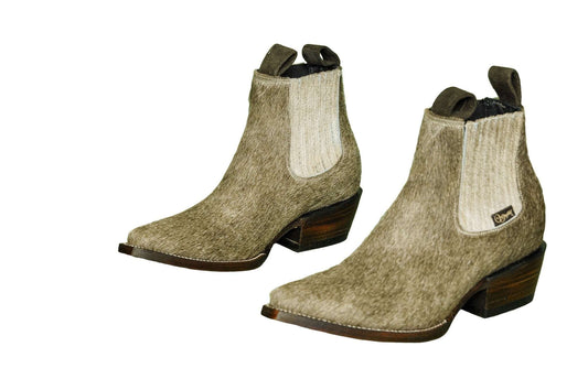 Aurora Cowhide Boots – Size 6.5 – Handmade Western Boots for Women