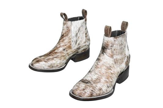 Aurora Cowhide Boots – Size 8 – Handmade Western Boots for Women
