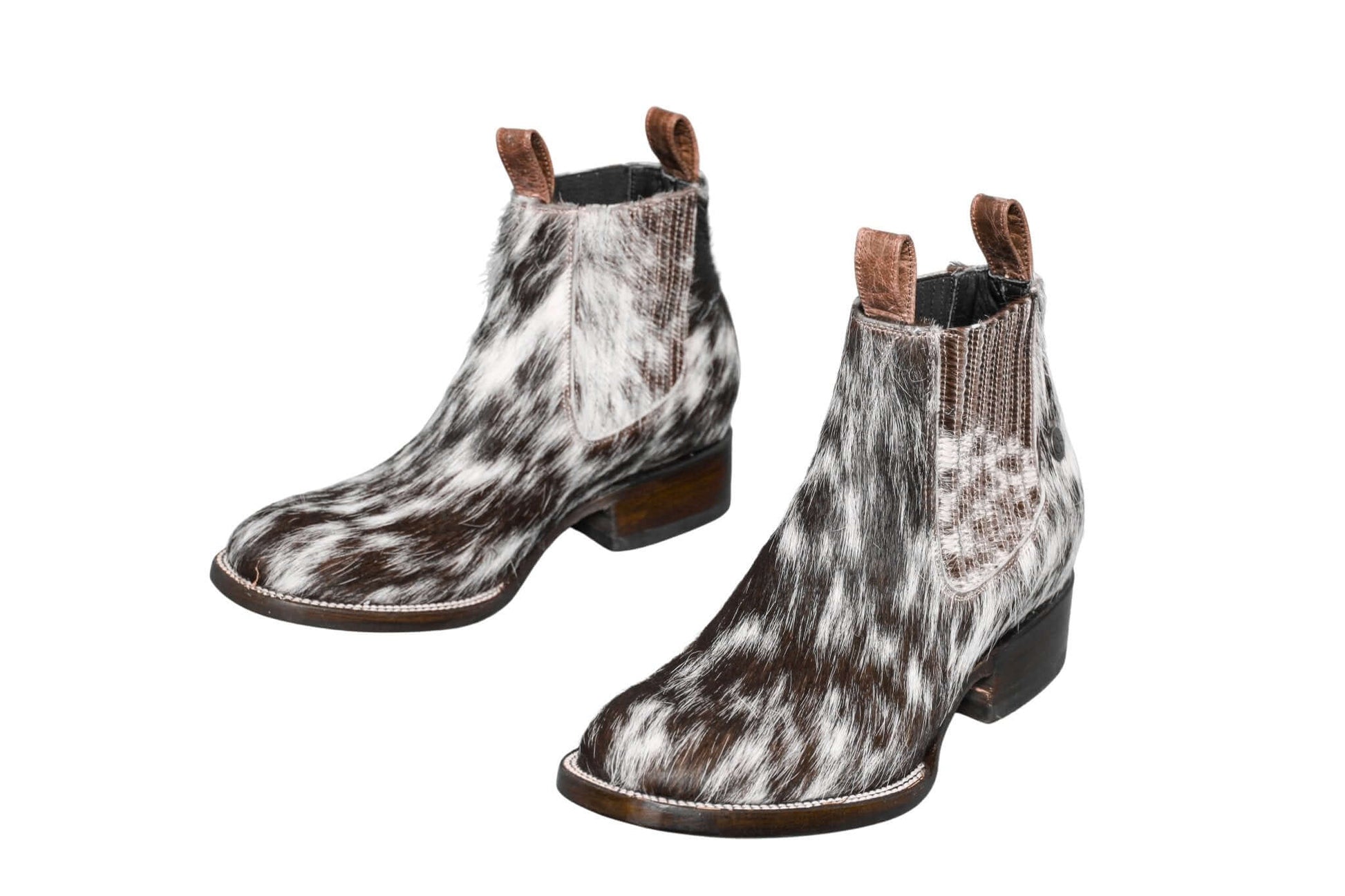 Aurora Cowhide Boots – Size 8 – Handmade Western Boots for Women