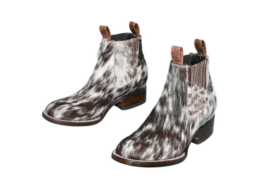 Aurora Cowhide Boots – Size 8 – Handmade Western Boots for Women