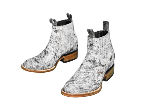 Aurora Cowhide Boots – Size 8 – Handmade Western Boots for Women