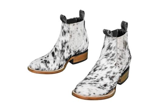 Aurora Cowhide Boots – Size 8 – Handmade Western Boots for Women