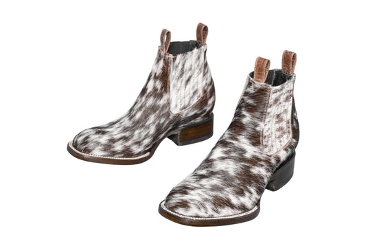 Aurora Cowhide Boots – Size 8.5 – Handmade Western Boots for Women