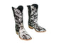 Carmen Tall Cowhide Boots – Hair-on Hide – Size 7 – Handmade Western Boots for Women