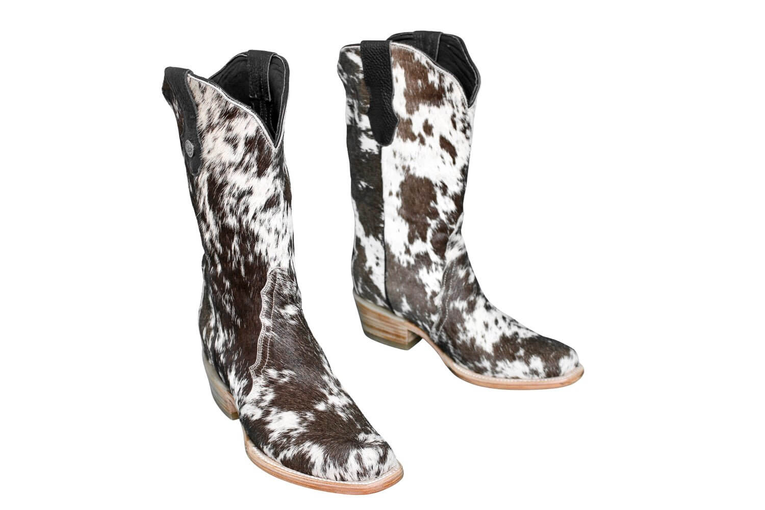 Carmen Tall Cowhide Boots – Hair-on Hide – Size 7.5 – Handmade Western Boots for Women