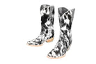 Carmen Tall Cowhide Boots – Hair-on Hide – Size 8 – Handmade Western Boots for Women
