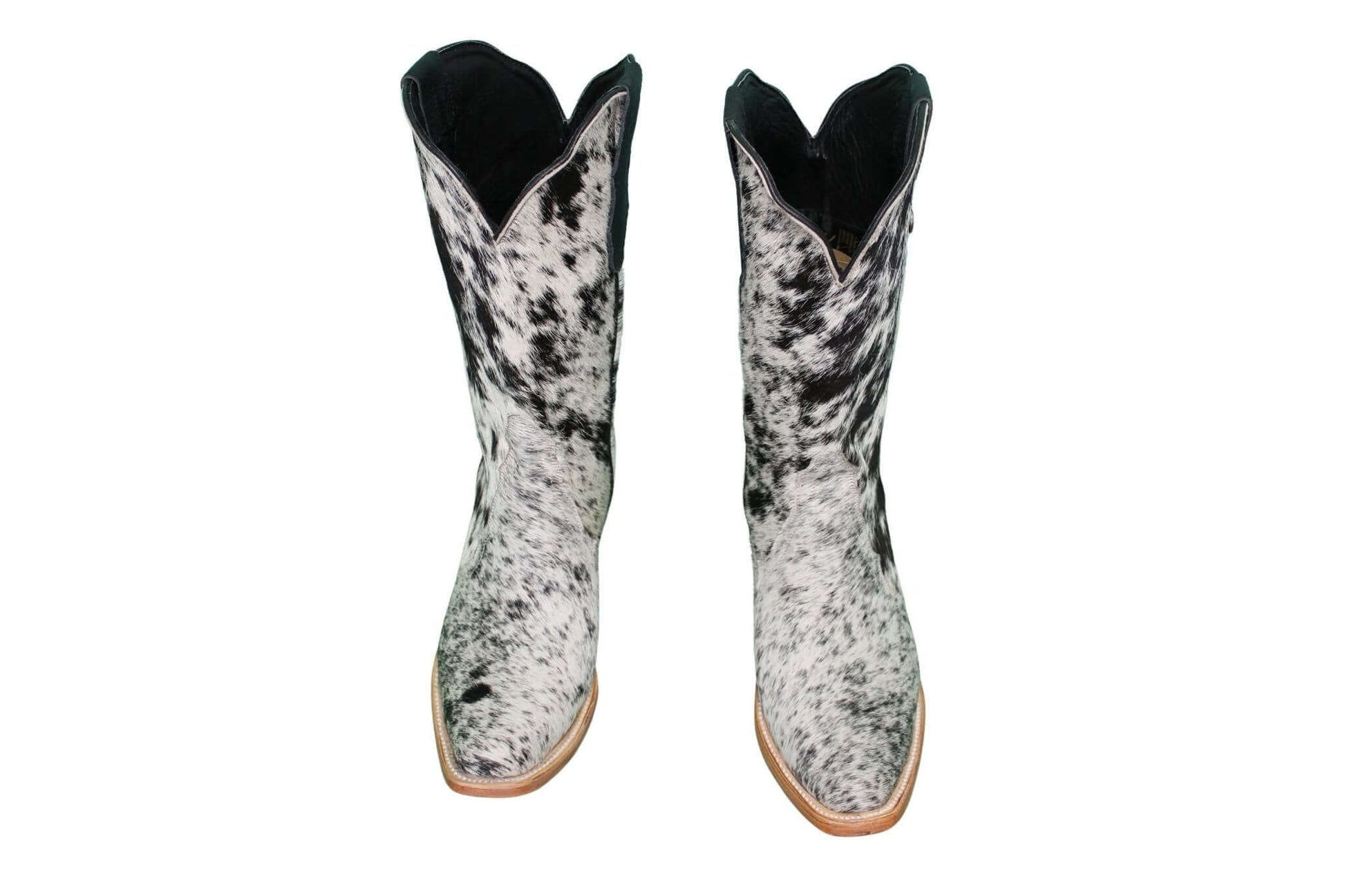 Carmen Tall Cowhide Boots – Hair-on Hide – Size 8 – Handmade Western Boots for Women