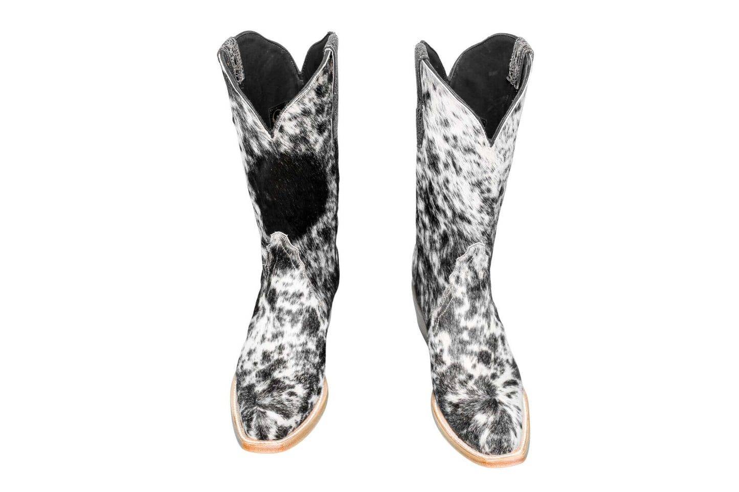 Carmen Tall Cowhide Boots – Hair-on Hide – Size 8.5 – Handmade Western Boots for Women