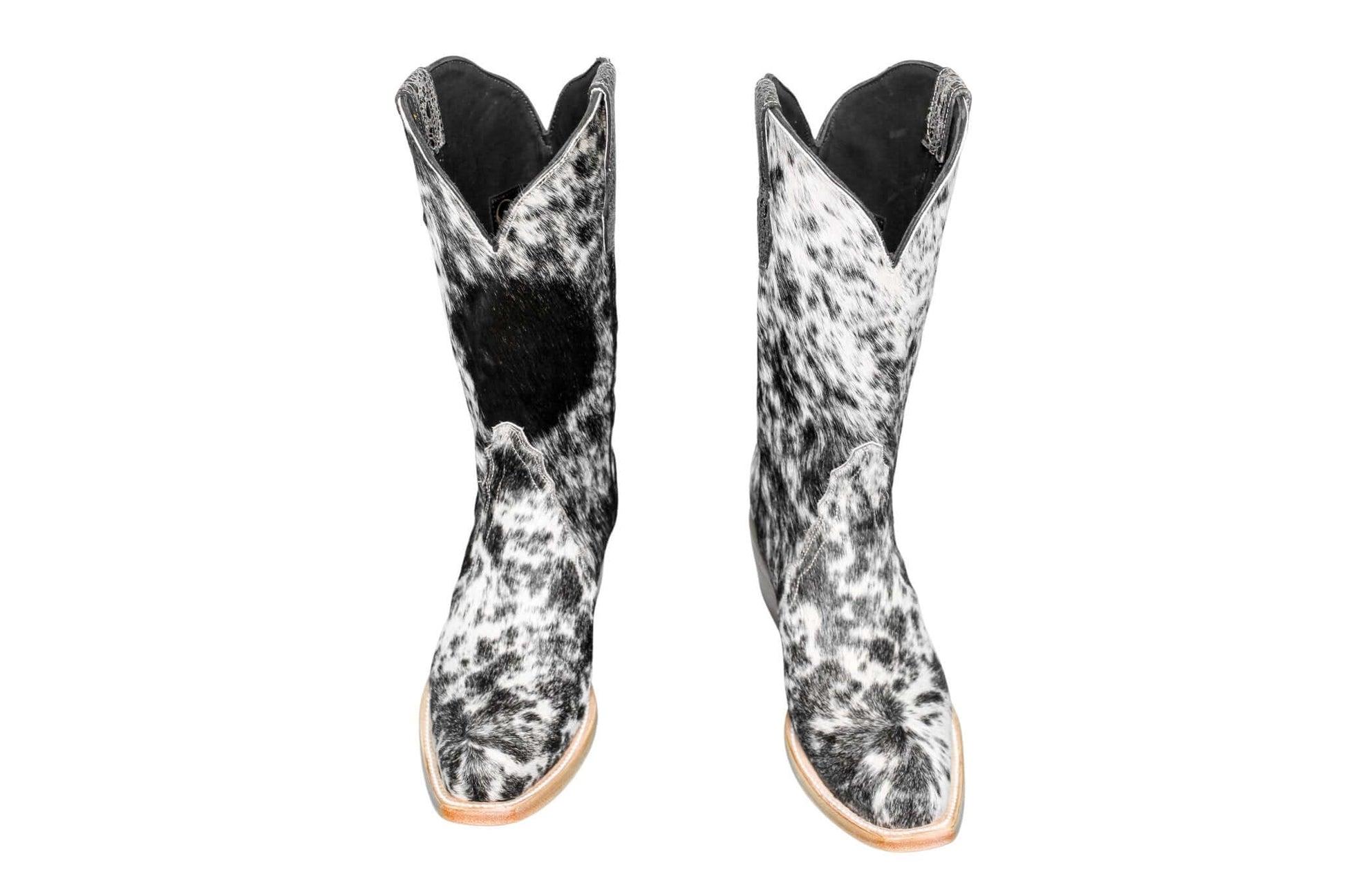 Carmen Tall Cowhide Boots – Hair-on Hide – Size 8.5 – Handmade Western Boots for Women