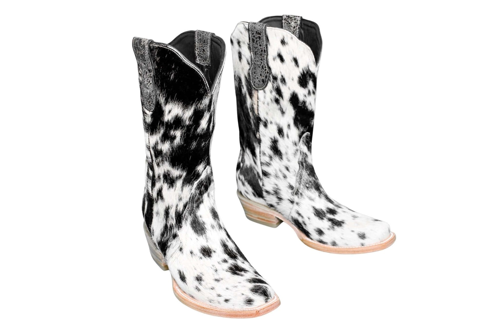 Carmen Tall Cowhide Boots – Hair-on Hide – Size 8.5 – Handmade Western Boots for Women