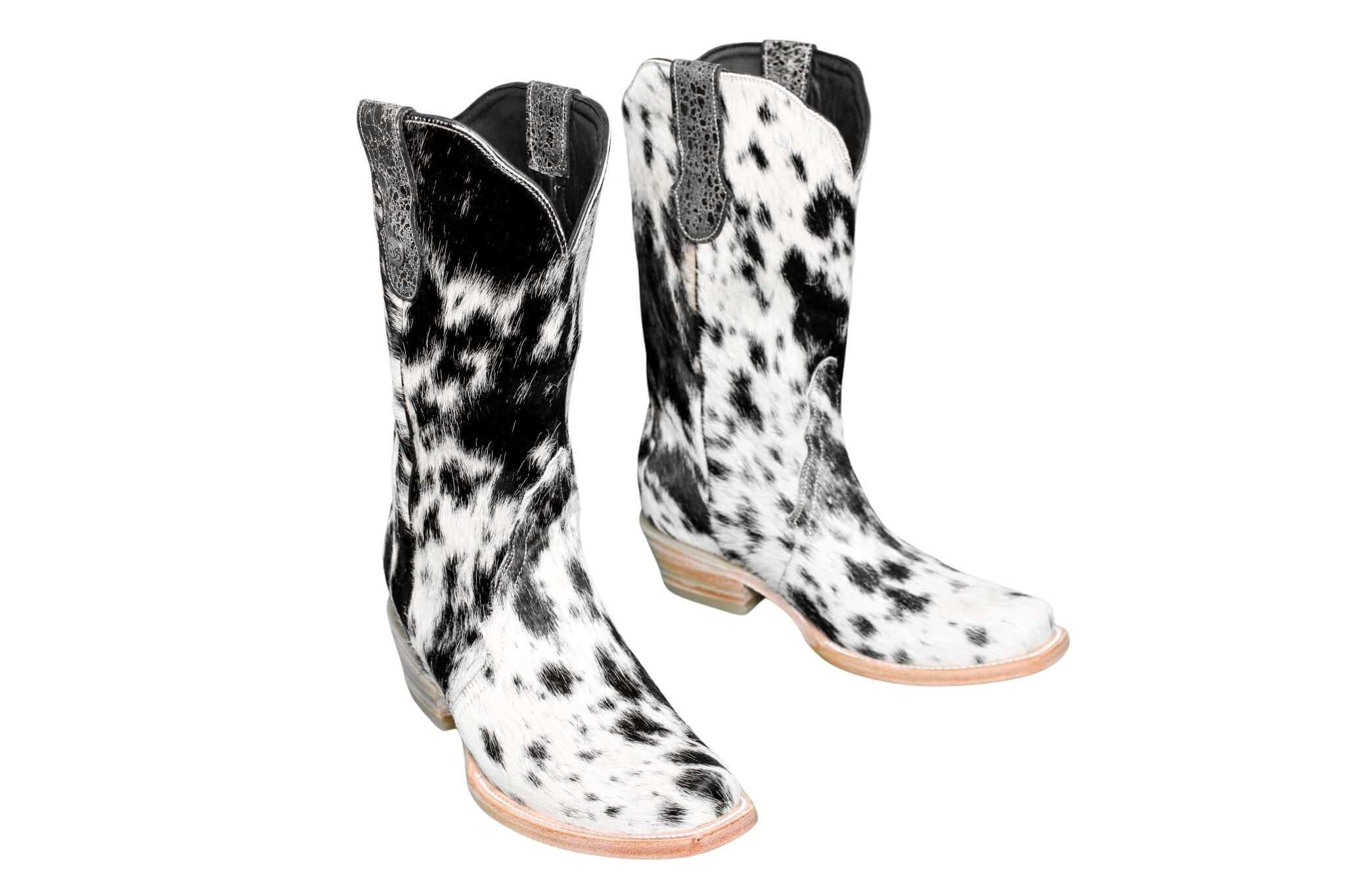 Carmen Tall Cowhide Boots – Hair-on Hide – Size 8.5 – Handmade Western Boots for Women