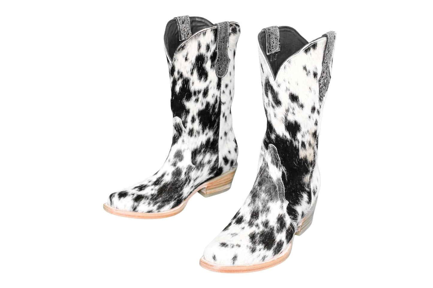 Carmen Tall Cowhide Boots – Hair-on Hide – Size 8.5 – Handmade Western Boots for Women