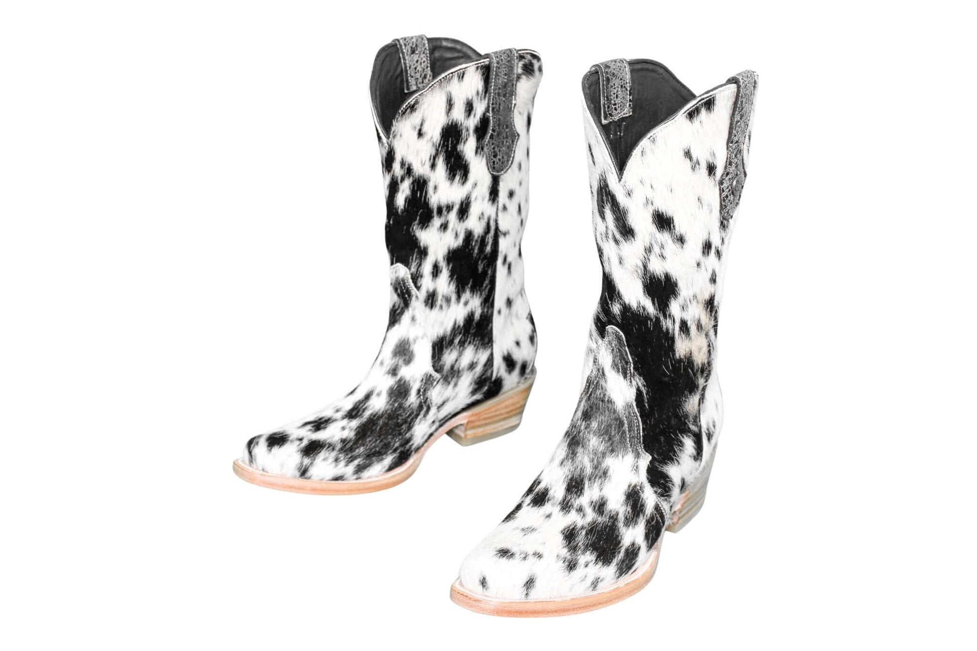 Carmen Tall Cowhide Boots – Hair-on Hide – Size 8.5 – Handmade Western Boots for Women