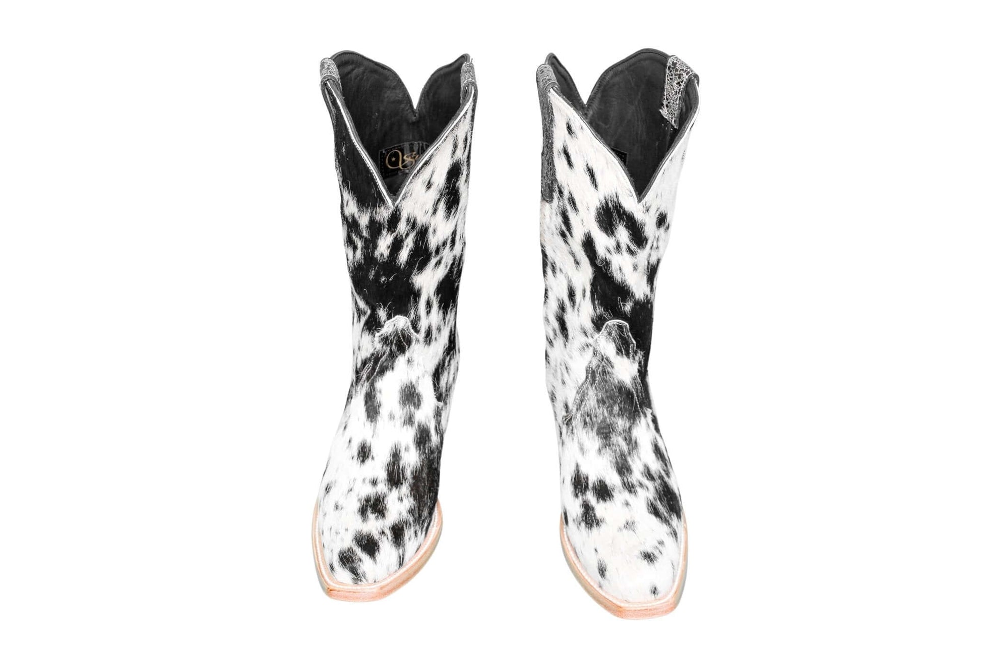 Carmen Tall Cowhide Boots – Hair-on Hide – Size 8.5 – Handmade Western Boots for Women