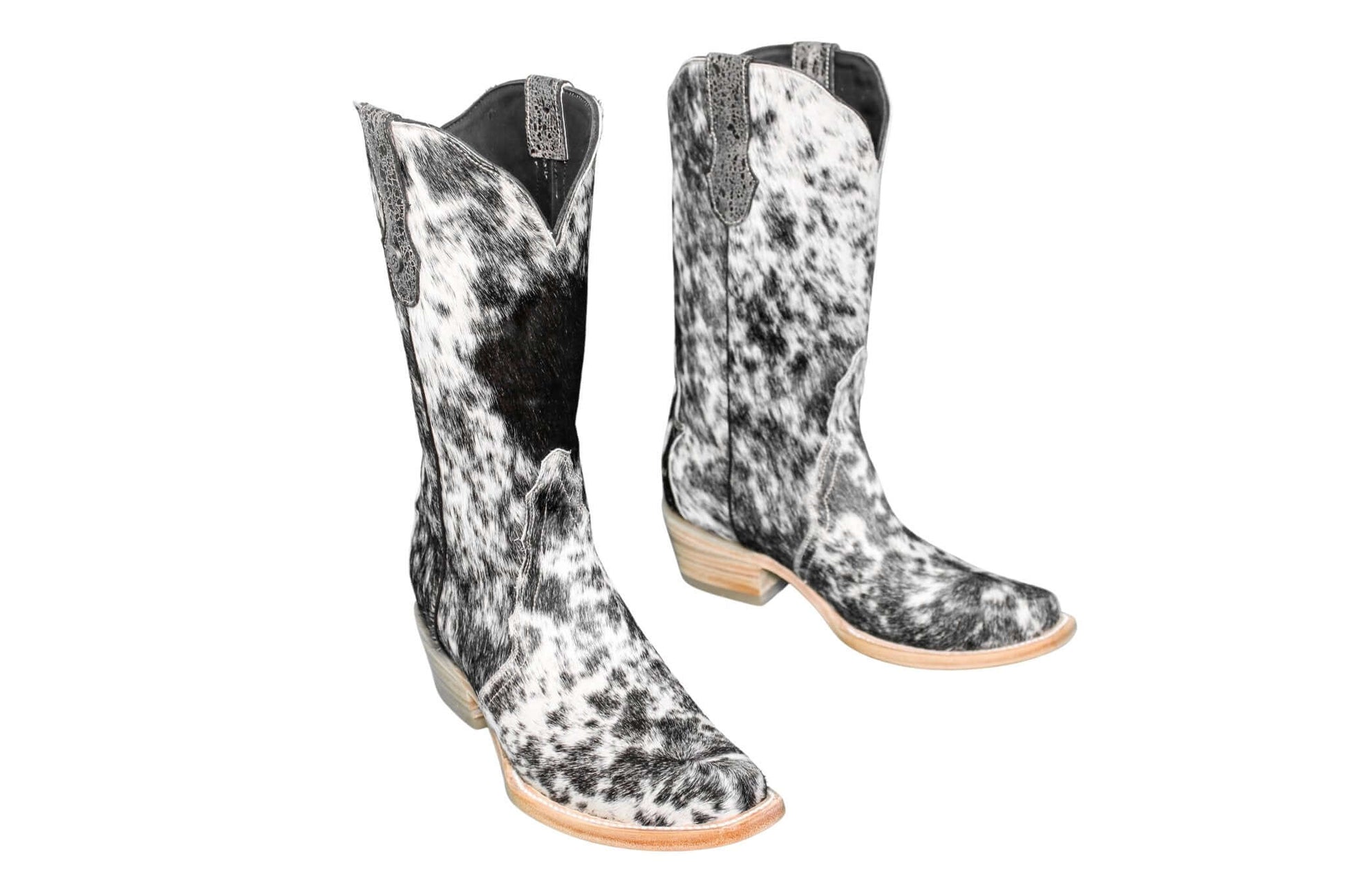 Carmen Tall Cowhide Boots – Hair-on Hide – Size 8.5 – Handmade Western Boots for Women