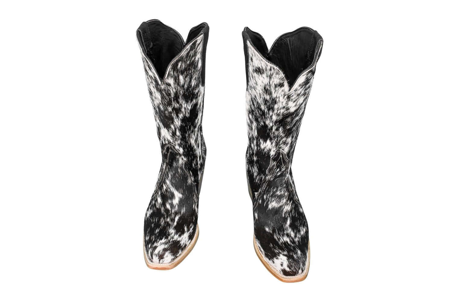 Carmen Tall Cowhide Boots – Hair-on Hide – Size 9 – Handmade Western Boots for Women