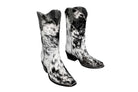 Carmen Tall Cowhide Boots – Hair-on Hide – Size 9 – Handmade Western Boots for Women
